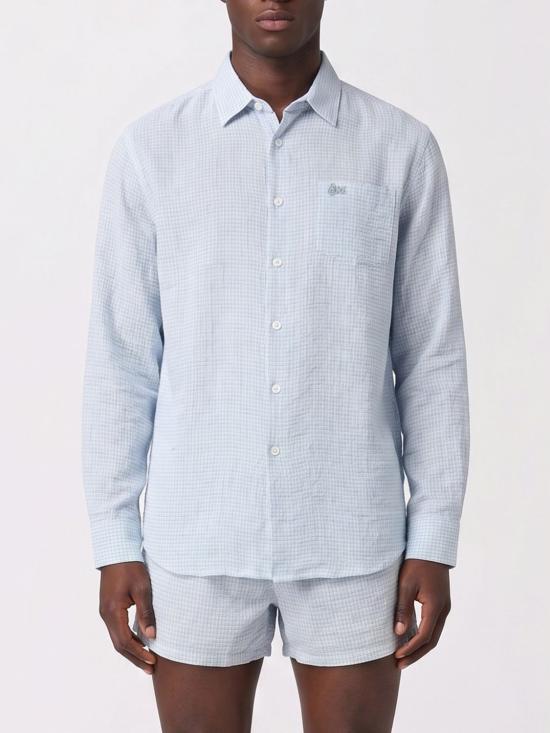 26SS 이알엘 긴팔 셔츠 ERL12B007 BLUE Gnawed Blue
