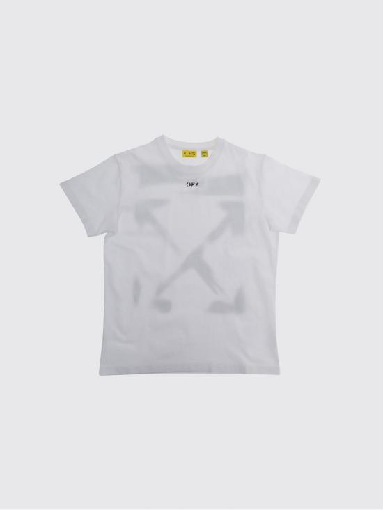 26SS [키즈] 오프화이트 티셔츠 44BAA002S26J006 100 White