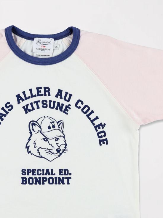 26SS [키즈] 메종키츠네 티셔츠 S06GTSK00015 0538 White - MAISON KITSUNE