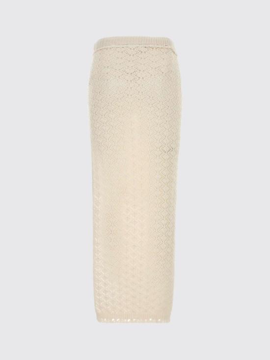 26SS 블루마린 롱 스커트 2G285A N0103 White - BLUMARINE