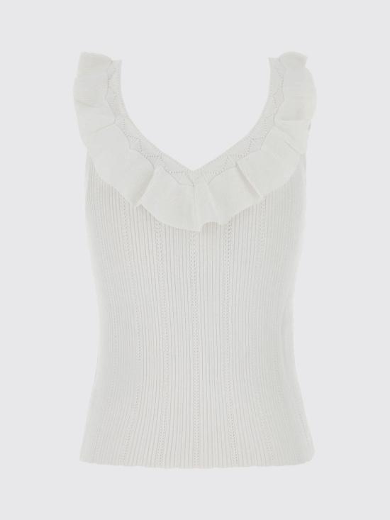 26SS 블루마린 민소매 티셔츠 P644M214A N0102 White - BLUMARINE