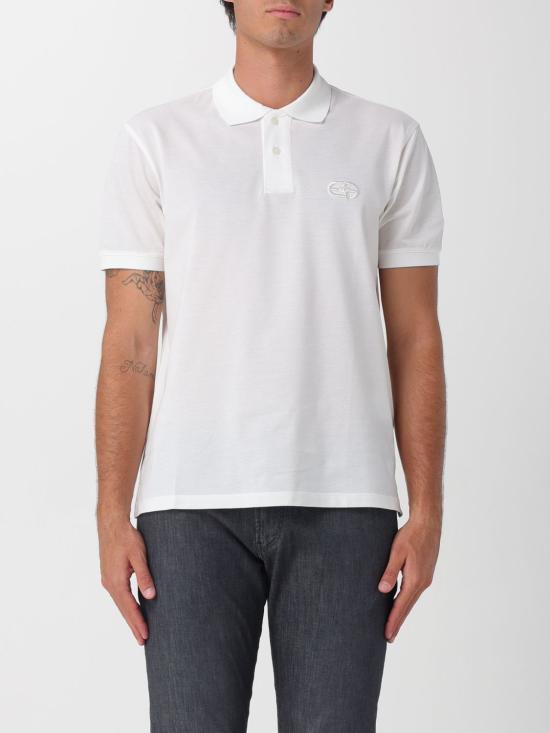 26SS 엠포리오 아르마니 로고 저지 폴로 셔츠 EM004579AF13742 U0003 White