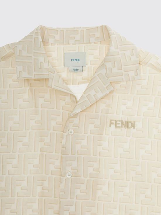 26SS [키즈] 펜디 셔츠 JUC109AY8C F1P2N Beige - FENDI