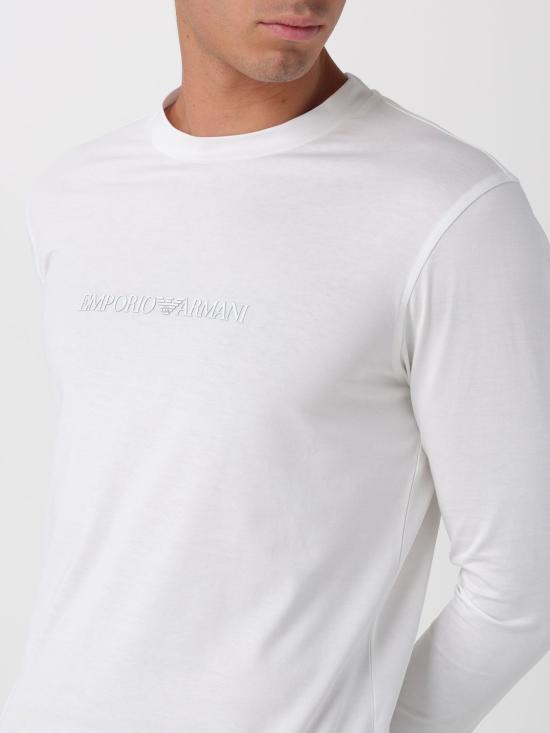 26SS 엠포리오 아르마니 긴팔 티셔츠 EM004584AF13669 M0307 White - EMPORIO ARMANI