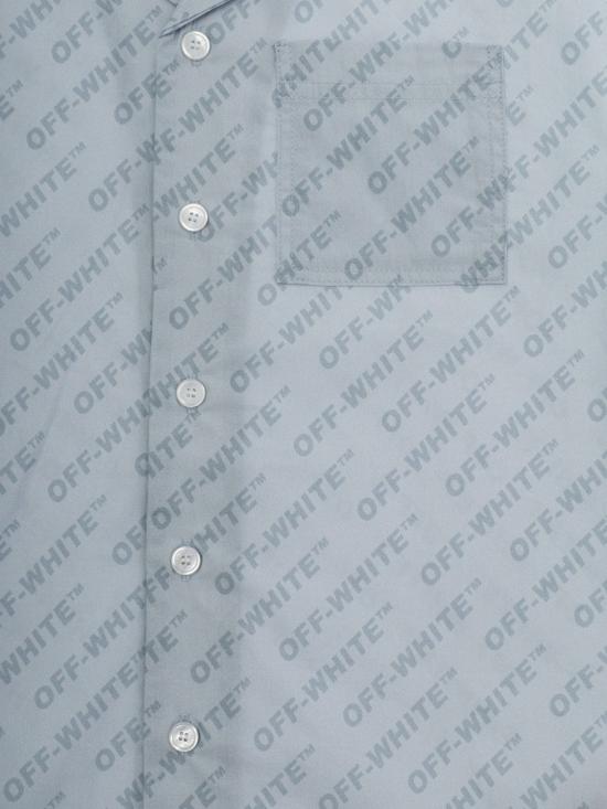 26SS [키즈] 오프화이트 데님 셔츠 44BGA002S26F001 451 Gnawed Blue - OFF WHITE