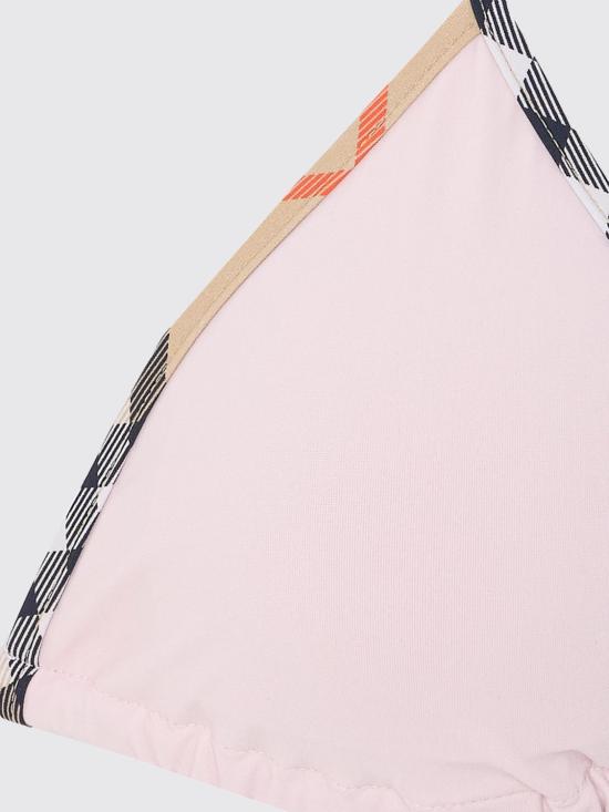 26SS 버버리 체크 트리밍 비키니 탑 8123666 Pink - BURBERRY