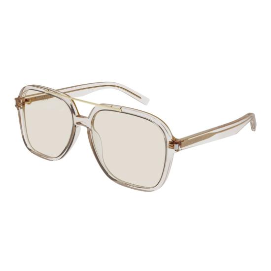  생로랑 선글라스 베이지 SL 545 스퀘어 아세테이트 - SAINT LAURENT