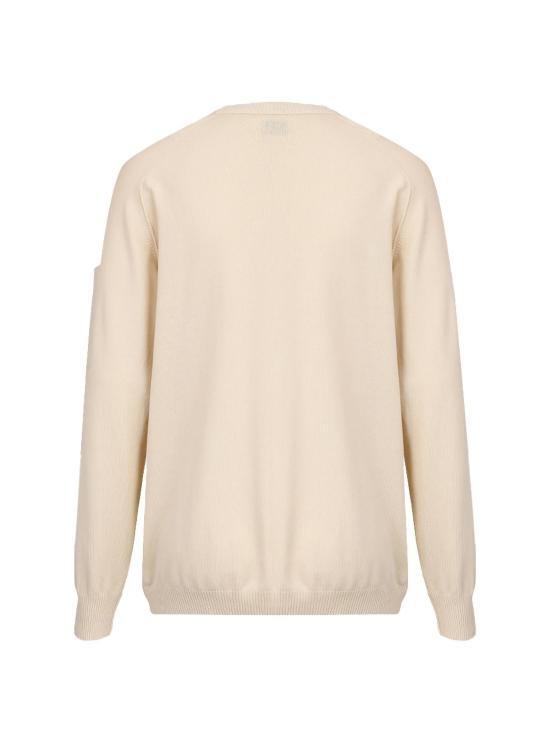 26SS 씨피 컴퍼니 코튼 크레이프 크루넥 렌즈 스웨터 20CMKN105A006323O 114 FROZEN DEW - C.P. COMPANY