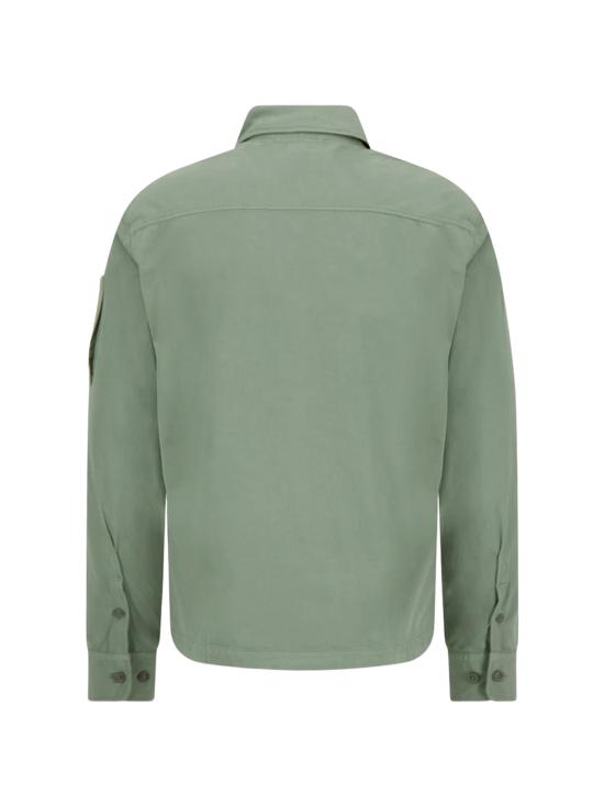 26SS 씨피 컴퍼니 오가닉 개버딘 지퍼 렌즈 오버셔츠 20CMOS705A110143G 668 LAUREL WREAT - C.P. COMPANY