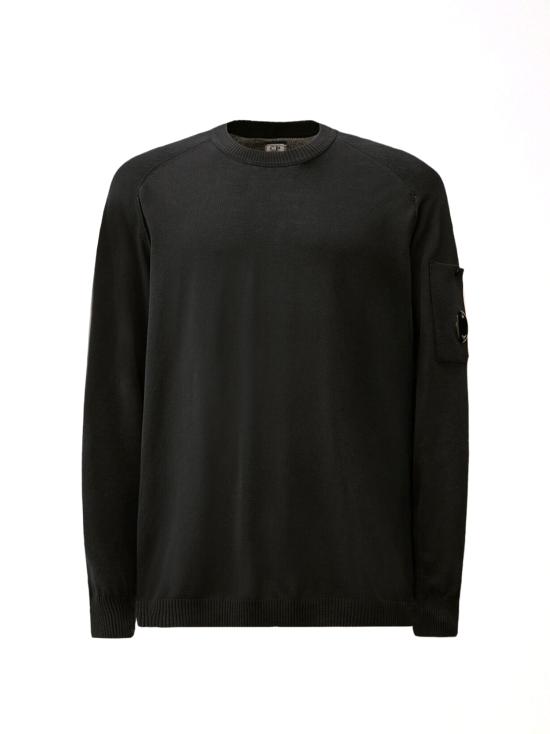 26SS 씨피 컴퍼니 코튼 크레이프 크루넥 렌즈 스웨터 20CMKN105A006323O 999 BLACK