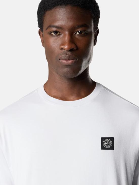 26SS 스톤 아일랜드 60/2 코튼 저지 슬림핏 티셔츠 L1S152100027S0013 V0001 WHITE - STONE ISLAND