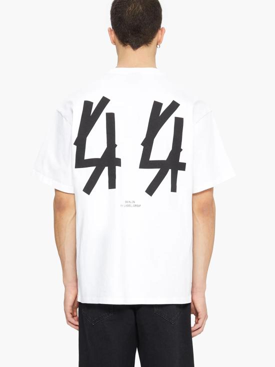 26SS 44레이블 반팔 티셔츠 B0030556FA706 P732 WHITE - 44 LABEL