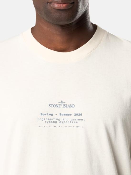 26SS 스톤 아일랜드 올라운드 컴파스 프린트 티셔츠 L1S152100001S0285 V0093 IVORY - STONE ISLAND