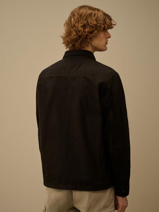 26SS 씨피 컴퍼니 오가닉 개버딘 지퍼 셔츠 RCCMOS705A110143G 999 BLACK - C.P. COMPANY