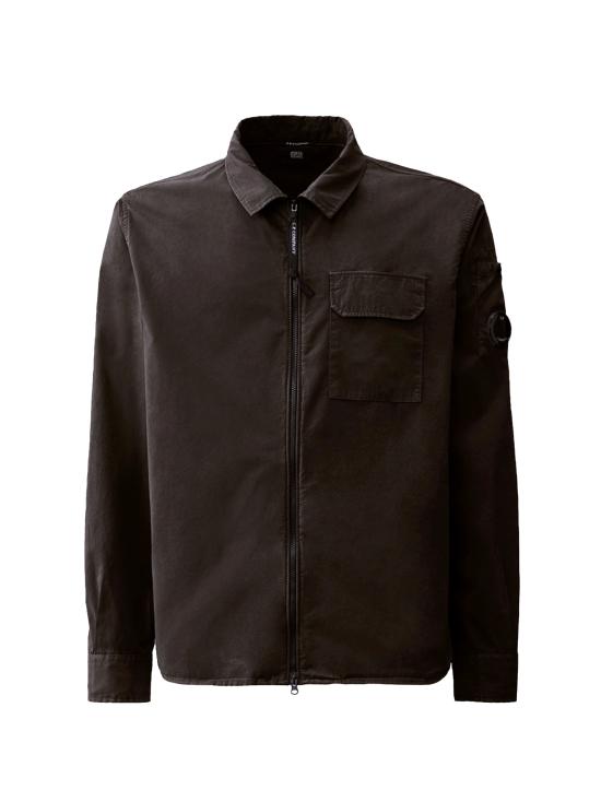 26SS 씨피 컴퍼니 오가닉 개버딘 지퍼 셔츠 RCCMOS705A110143G 999 BLACK
