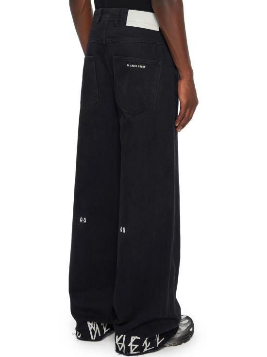 26SS 44레이블 데님 팬츠 B0030574FA577 P752 BLACK - 44 LABEL