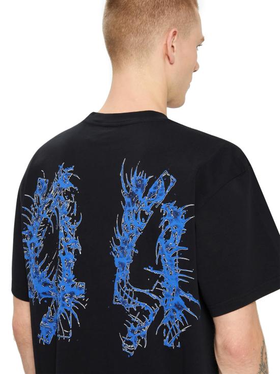 26SS 44레이블 반팔 티셔츠 B0030556FA706 P766 BLACK - 44 LABEL