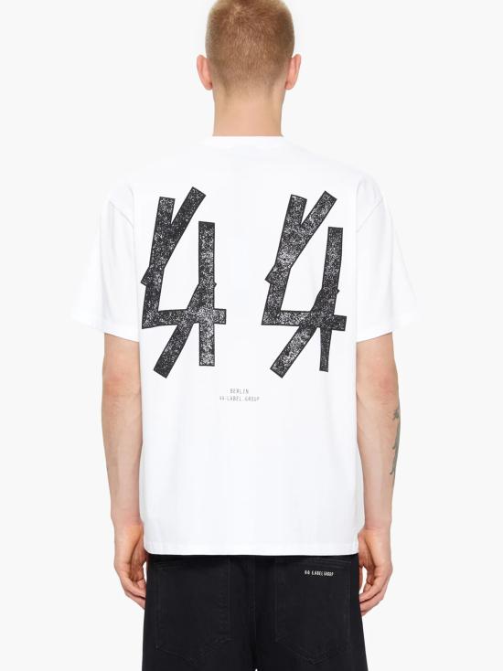 26SS 44레이블 반팔 티셔츠 B0030556FA706 P760 WHITE - 44 LABEL