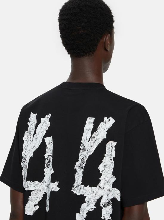 26SS 44레이블 반팔 티셔츠 B0030556FA706 P756 BLACK - 44 LABEL