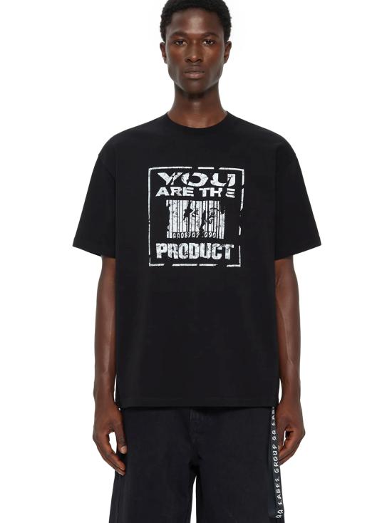 26SS 44레이블 반팔 티셔츠 B0030556FA706 P756 BLACK