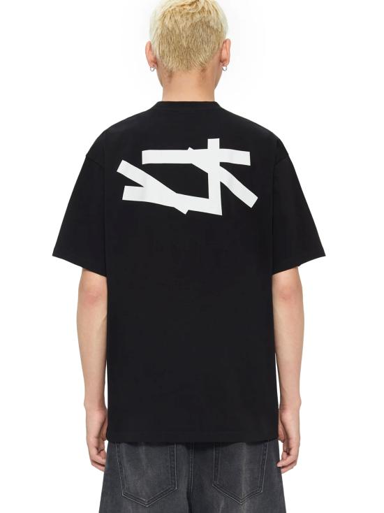 26SS 44레이블 반팔 티셔츠 B0030556FA706 P784 BLACK - 44 LABEL