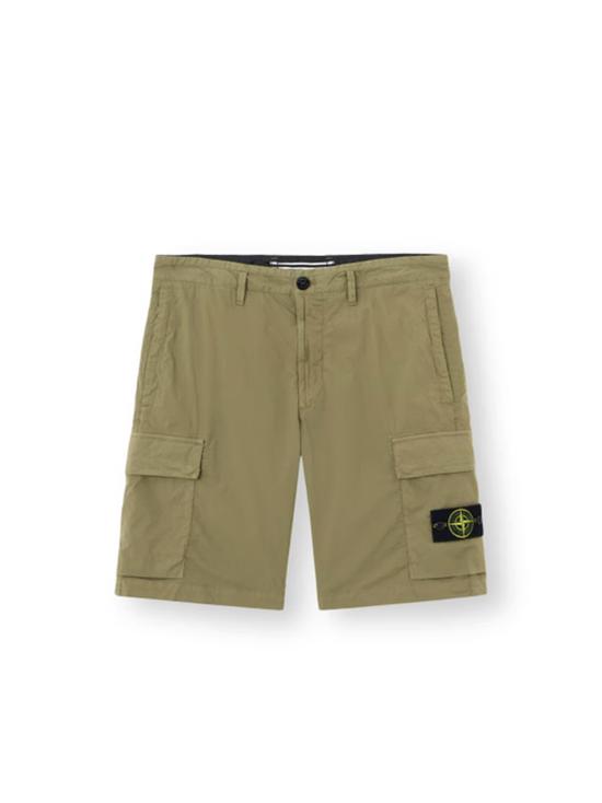 26SS 스톤 아일랜드 스트레치 코튼 텔라 파라슈트 카고 쇼츠 L1S15L100020S0003 V005G MILITARY GREEN