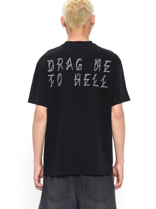 26SS 44레이블 반팔 티셔츠 B0030556FA706 P782 BLACK - 44 LABEL