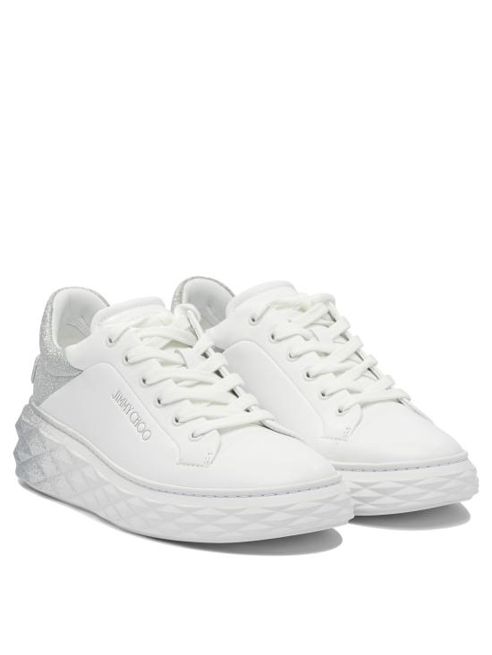 26FW 지미추 스니커즈 DIAMOND MAXI F IIIVRV WHITE SILVER - JIMMY CHOO