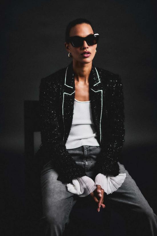  데렉 램 수트 자켓 Derek Lam 10 Crosby Estelise 갤럭시 트위드 블레이저