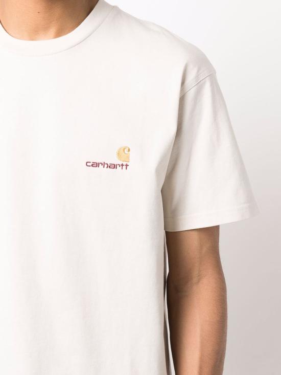 26SS 칼하트 WIP 숏슬리브 아메리칸 스크립트 티셔츠 I029956 05XX IVORY DOM - CARHARTT WIP