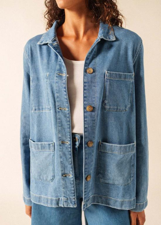  Saint James USA 데님 자켓 세인트 제임스 USA 알리제 프렌치 초어 재킷 데님 블루 - OTHER BRANDS