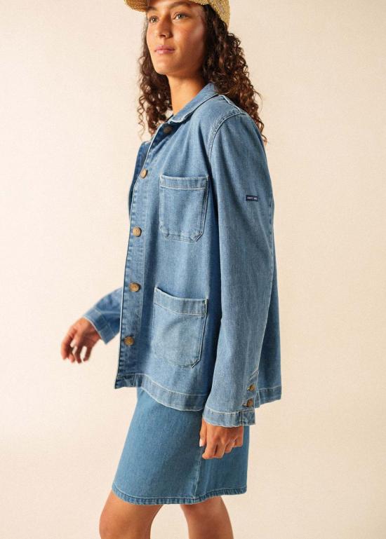  Saint James USA 데님 자켓 세인트 제임스 USA 알리제 프렌치 초어 재킷 데님 블루 - OTHER BRANDS