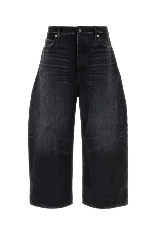 26FW 발렌시아가 커브드 데님 진 A001TUTUW54 1000 Black