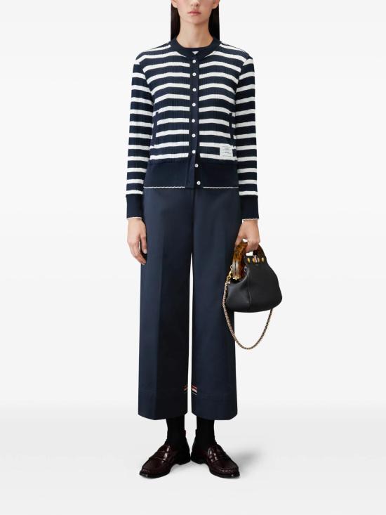 26SS 톰브라운 스트레이트 팬츠 FTC519UF0175 415 NAVY - THOM BROWNE