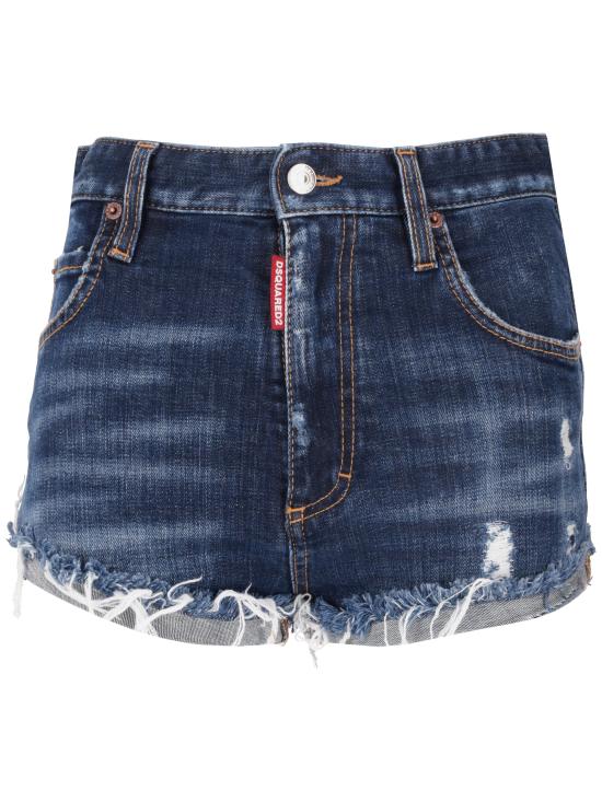 26SS 디스퀘어드2 데님 숏팬츠 S75MU0544S30664 470 NAVY BLUE