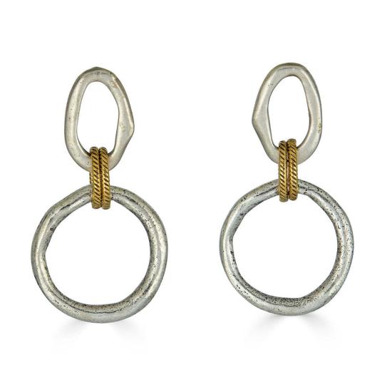  Loni Paul Jewelry 이어링 로니 폴 주얼리 혼합 금속 조각 원형 귀걸이