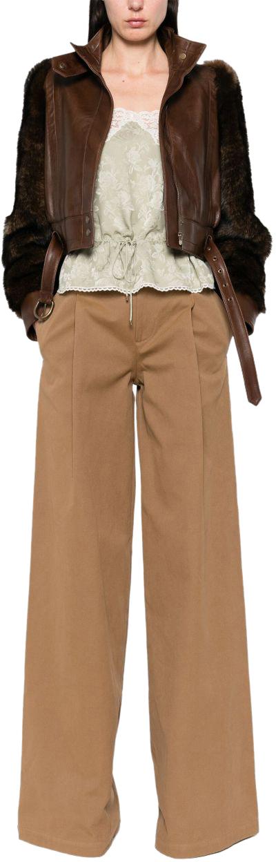 25FW 끌로에 스트레이트 팬츠 7626222012640 BROWN - CHLOE