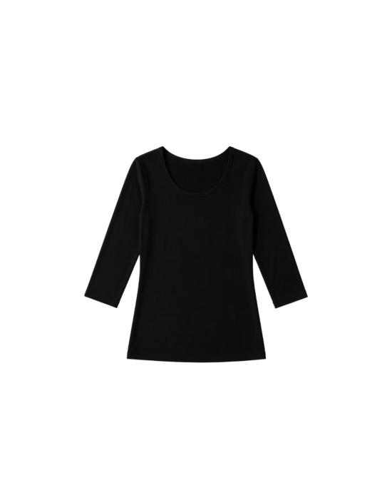  아누 마이애미 반팔 티셔츠 A’Nue Miami 박시 3/4 소매 티셔츠 블랙