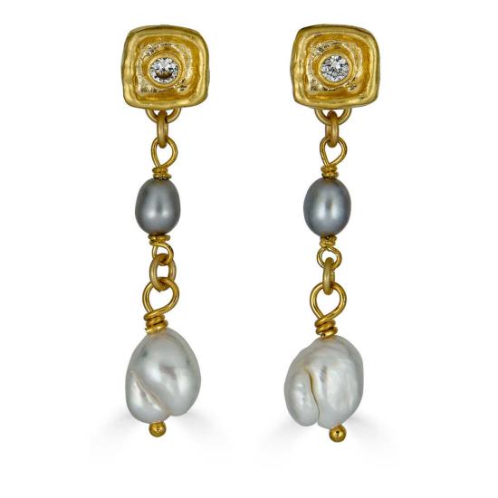  Loni Paul Jewelry 이어링 로니 폴 주얼리 투톤 라이스 바로크