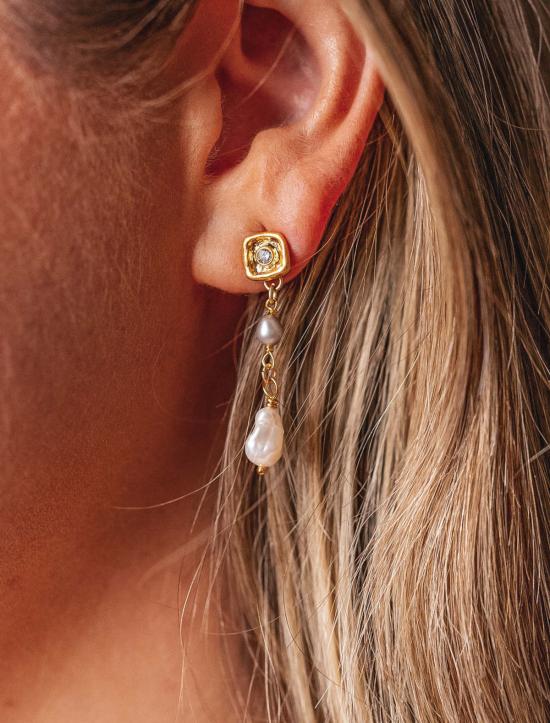  Loni Paul Jewelry 이어링 로니 폴 주얼리 투톤 라이스 바로크 - OTHER BRANDS