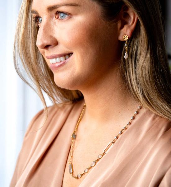  Loni Paul Jewelry 이어링 로니 폴 주얼리 투톤 라이스 바로크 - OTHER BRANDS