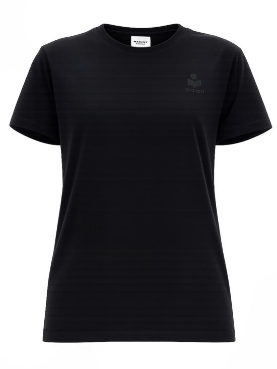 26FW 이자벨마랑에뚜왈 애비 로고 코튼 티셔츠 TS0070FA A1N98E01BK BLACK