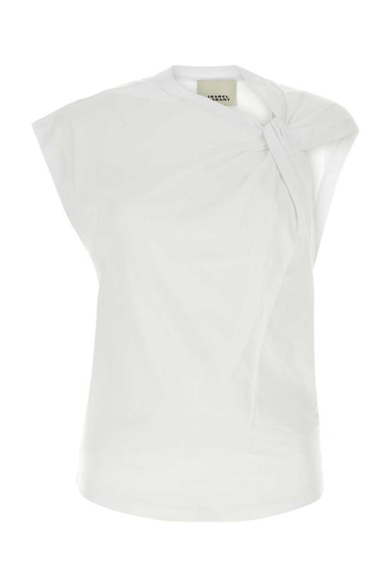 26FW 이자벨마랑 NAYDA 네이다 슬리브리스 탑 NAYDA 네이다 슬리브리스 탑 TS0175FA A1N41I20WH WHITE
