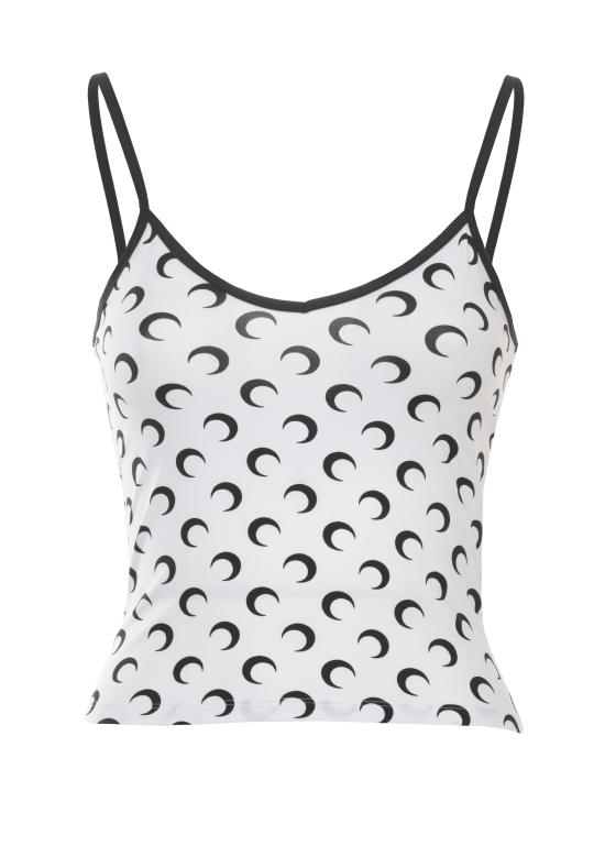 26SS 마린세르 문 프린트 저지 스트랩 탑 WTO508A CJER0001WH00 White