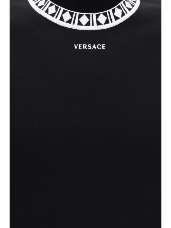 26FW 베르사체 반팔 티셔츠 10257701A18356 1B000 BLACK - VERSACE