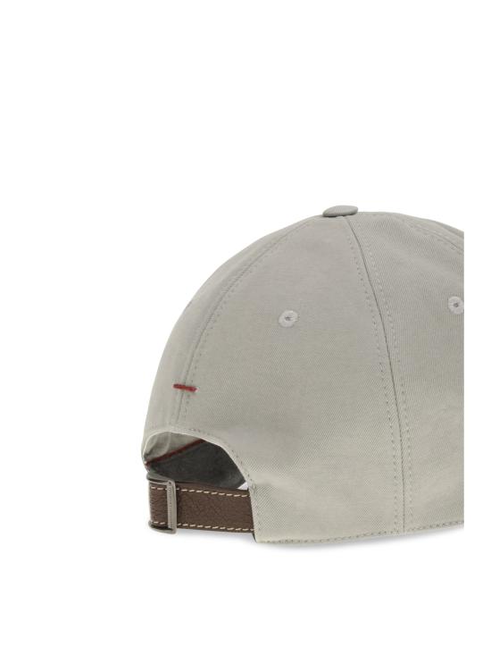 26SS 브루넬로 쿠치넬리 로고 자수 베이스볼 캡 M252D9850 CLG27 GREY - BRUNELLO CUCINELLI