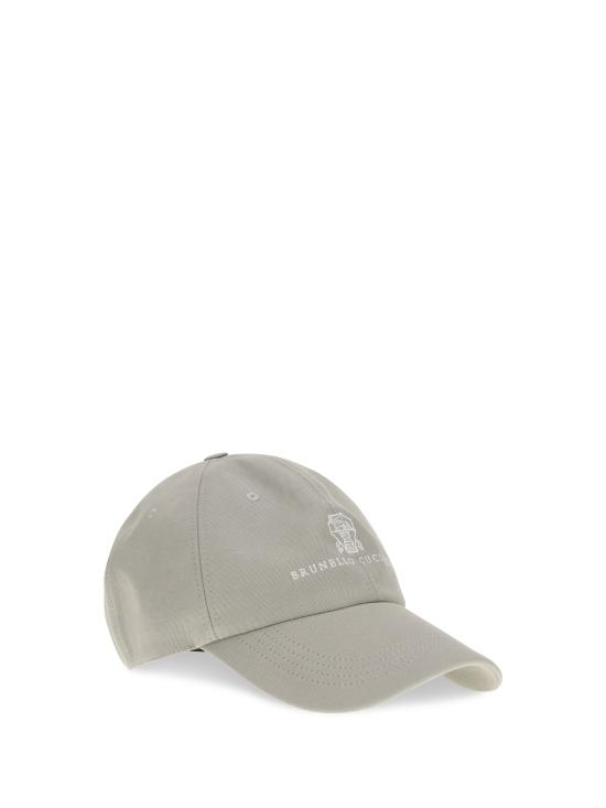 26SS 브루넬로 쿠치넬리 로고 자수 베이스볼 캡 M252D9850 CLG27 GREY - BRUNELLO CUCINELLI