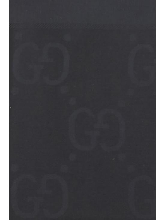 26FW 구찌 GG 자카드 실크 울 숄 6636713GC43 1000 BLACK - GUCCI