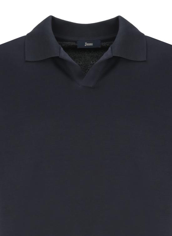 26SS 에르노 폴로 티셔츠 JV000004U 520599201 Blu navy - HERNO
