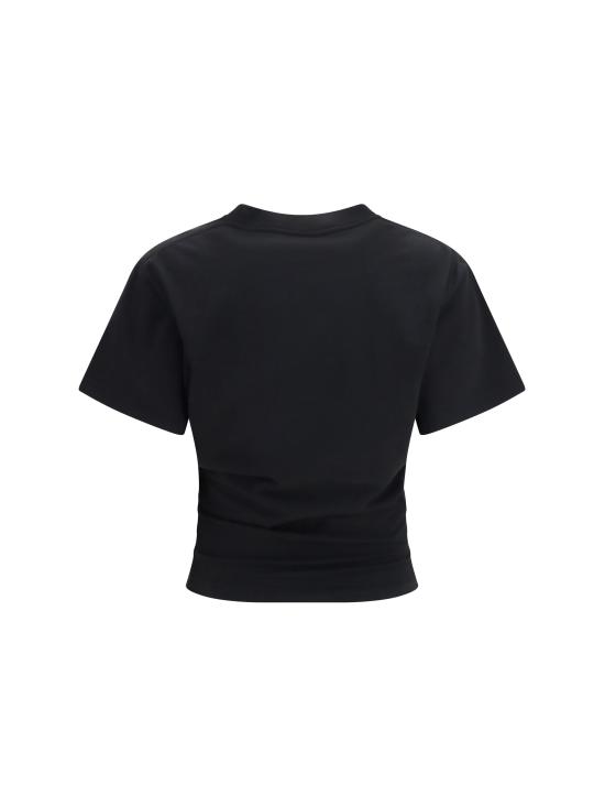 26FW 발렌시아가 빈티지 홀리데이 코튼 티셔츠 A0016UTUVO8 1000 BLACK - BALENCIAGA